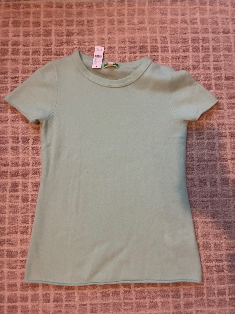 J.Crew new cashmere tee light mint NWT